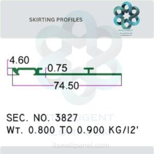 FURNITURE SKIRTING SECTION_072 ► Architectural Aluminium Extrusion Aluminium Skirting Sections Manufacturer ► Architectural Aluminium Extrusion