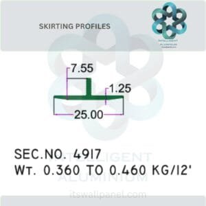 FURNITURE SKIRTING SECTION_073 ► Architectural Aluminium Extrusion Aluminium Skirting Sections Manufacturer ► Architectural Aluminium Extrusion