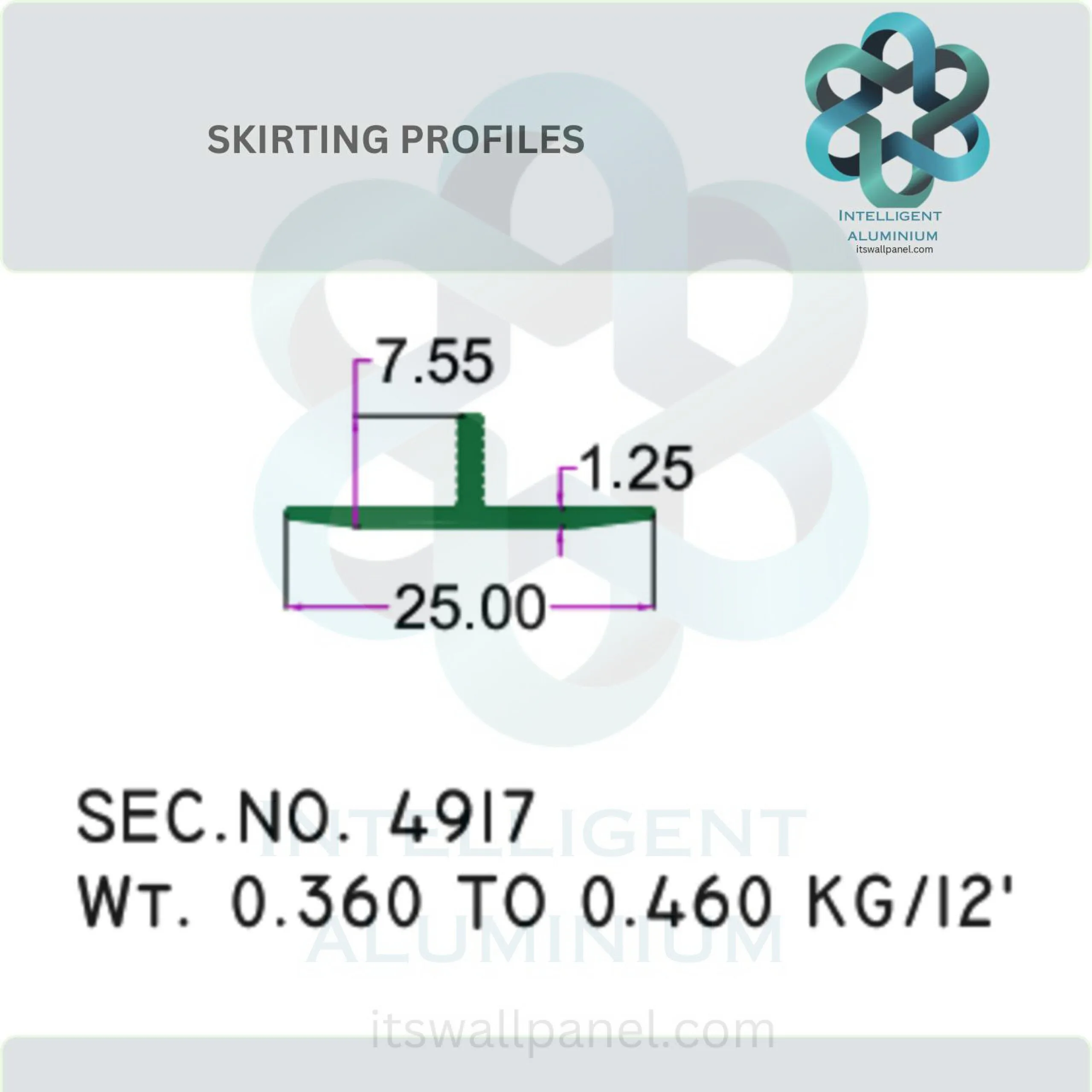 Aluminium Skirting Sections
