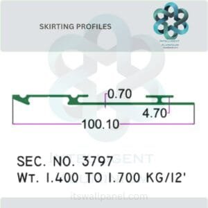 FURNITURE SKIRTING SECTION_075 ► Architectural Aluminium Extrusion Aluminium Skirting Sections Manufacturer ► Architectural Aluminium Extrusion