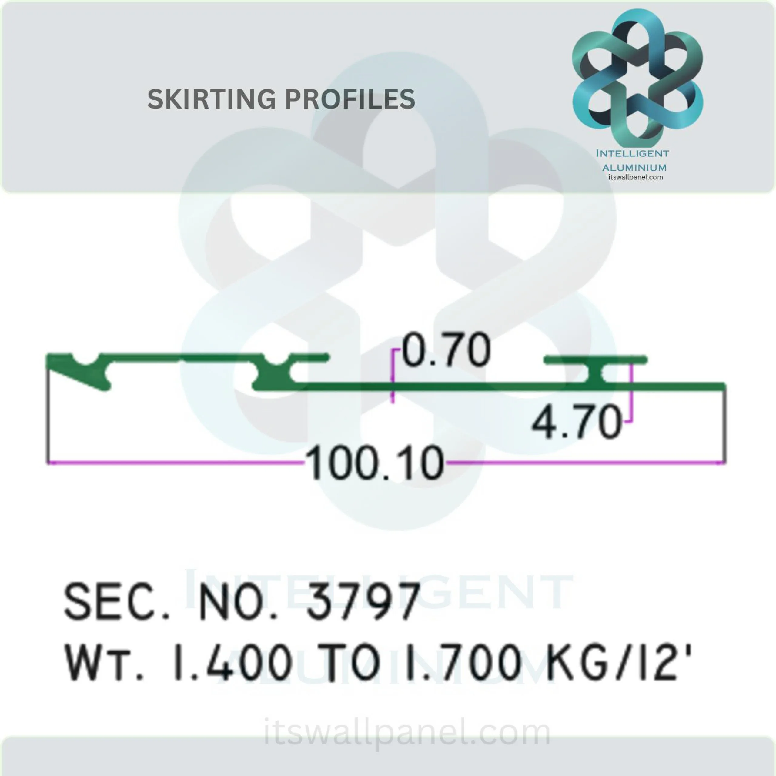Aluminium Skirting Section - Image 8
