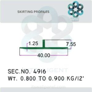 FURNITURE SKIRTING SECTION_076 ► Architectural Aluminium Extrusion Aluminium Skirting Sections Manufacturer ► Architectural Aluminium Extrusion