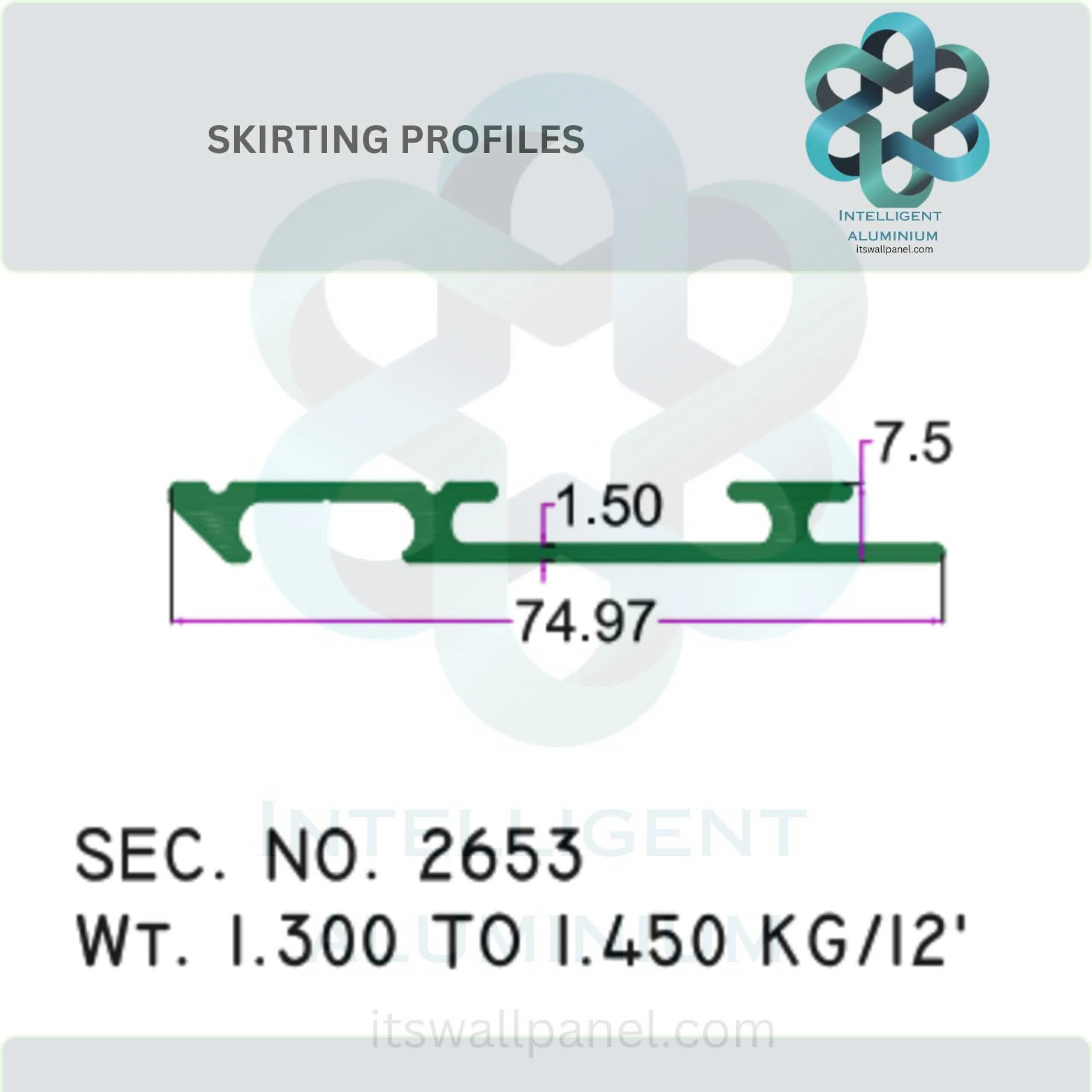 Aluminium Skirting Section