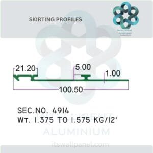 FURNITURE SKIRTING SECTION_078 ► Architectural Aluminium Extrusion Aluminium Skirting Sections Manufacturer ► Architectural Aluminium Extrusion