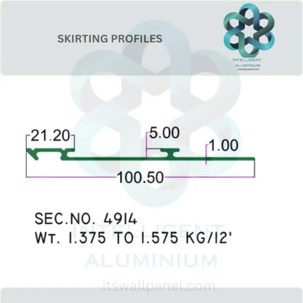 Aluminium Skirting Section ► Architectural Aluminium Extrusion