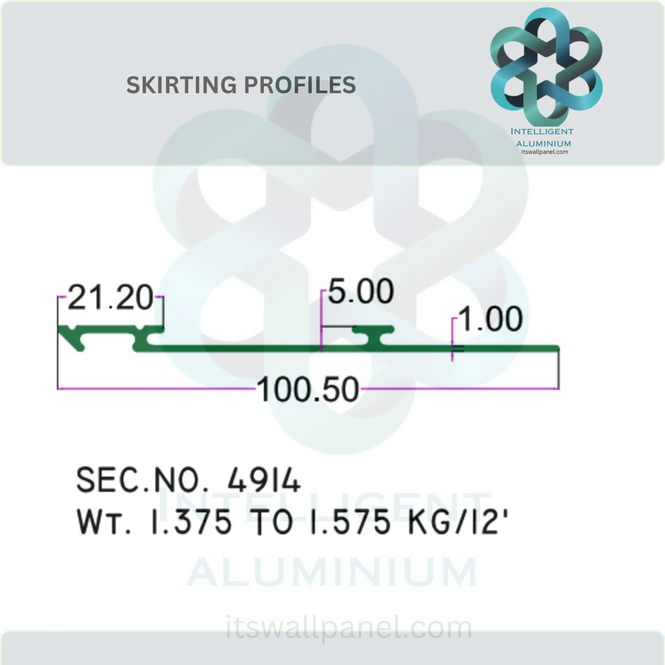 Aluminium Skirting Section - Image 11