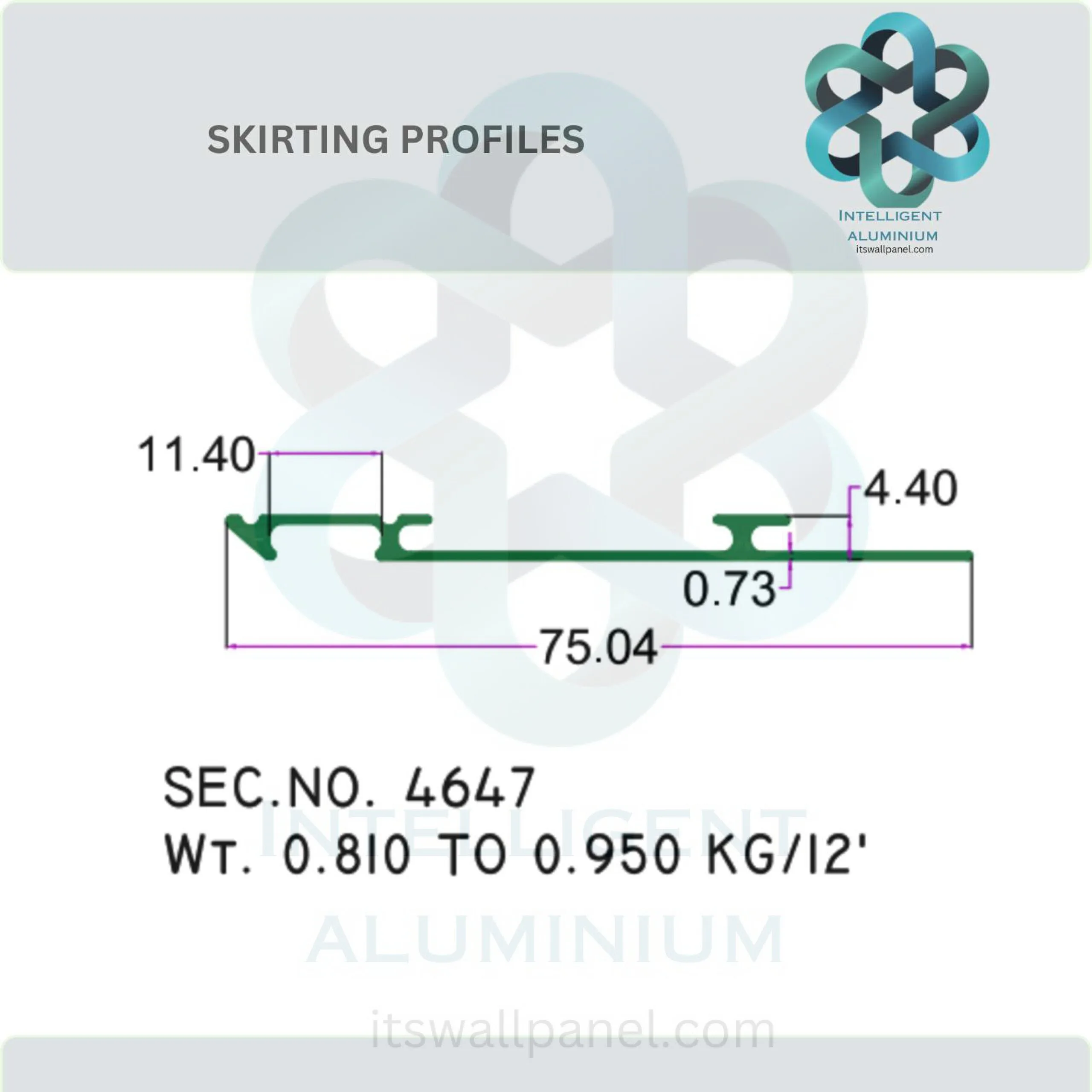 Aluminium Skirting Section - Image 12