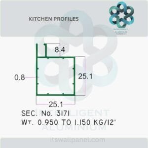 Aluminium Kitchen Profile & Sections Manufacturer ► Architectural Aluminium Extrusion