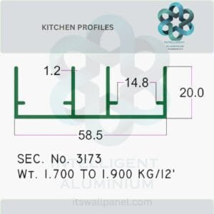 Aluminium Kitchen Profile & Sections Manufacturer ► Architectural Aluminium Extrusion