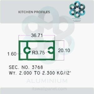 Aluminium Kitchen Profile & Sections Manufacturer ► Architectural Aluminium Extrusion