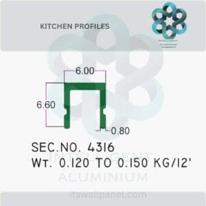 Aluminium Kitchen Profile & Sections Manufacturer ► Architectural Aluminium Extrusion