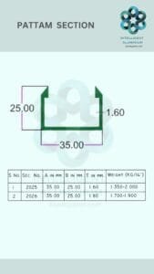 Aluminium Pattam Section Manufacturer ► Architectural Aluminium Extrusion