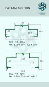 Aluminium Pattam Section Manufacturer ► Architectural Aluminium Extrusion