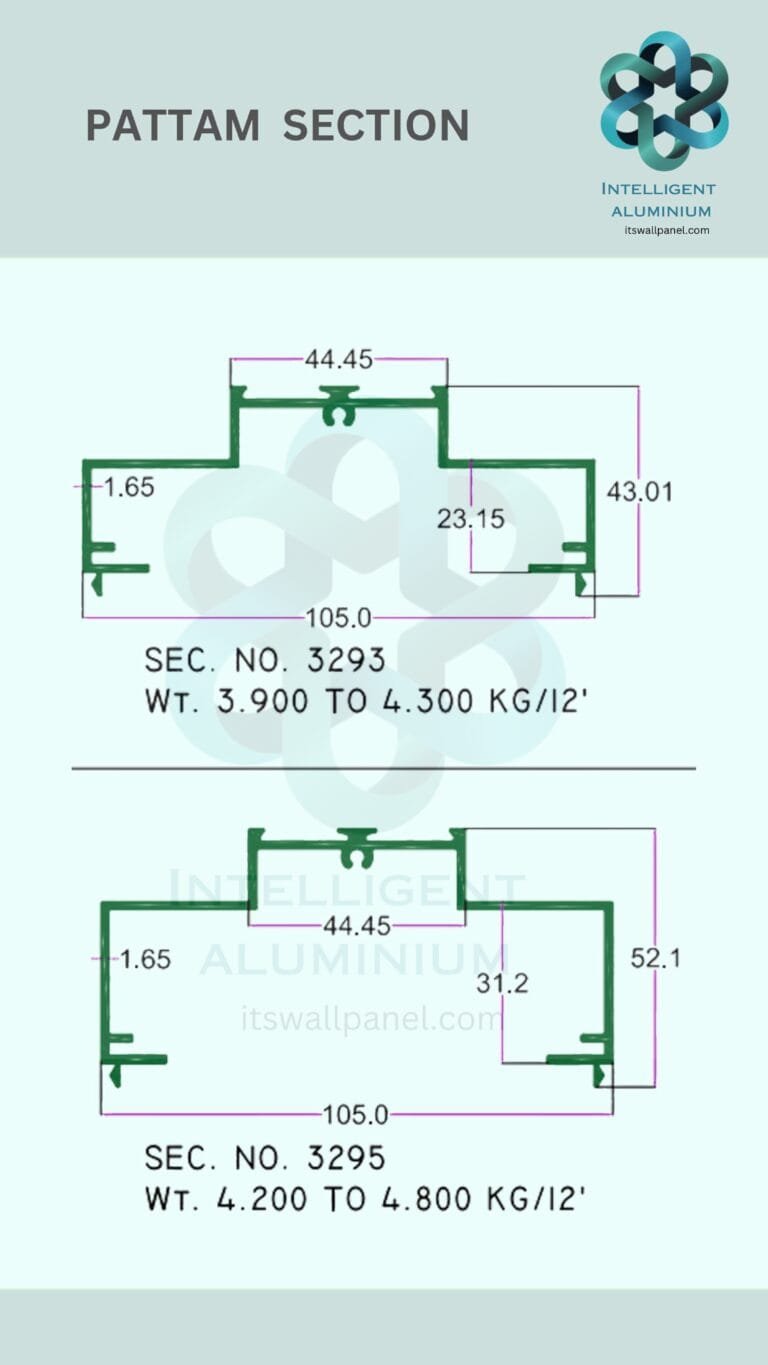 Aluminium Pattam Section ► Architectural Aluminium Extrusion