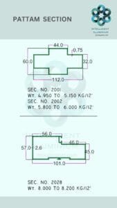 Aluminium Pattam Section Manufacturer ► Architectural Aluminium Extrusion