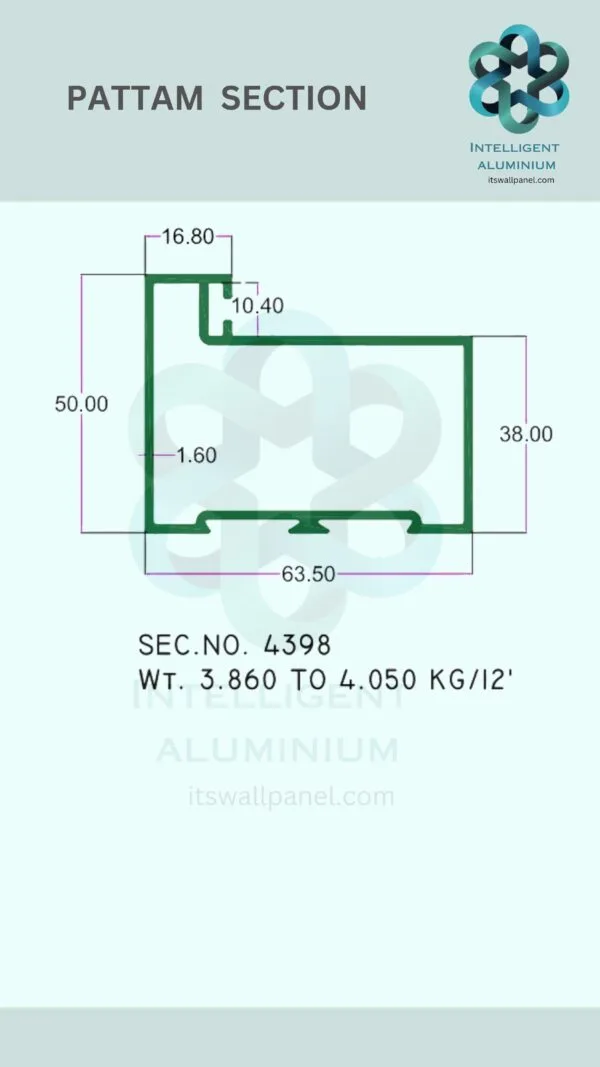 Aluminium Pattam Section ► Architectural Aluminium Extrusion