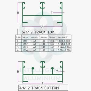SLIDING SECTION BOMBAY SLIDING ► Architectural Aluminium Extrusion Aluminium Bombay Sliding Section ► Architectural Aluminium Extrusion