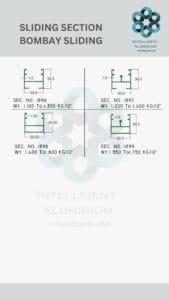 Aluminium Bombay Sliding Section Manufacturer ► Architectural Aluminium Extrusion