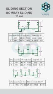 Aluminium Bombay Sliding Section Manufacturer ► Architectural Aluminium Extrusion