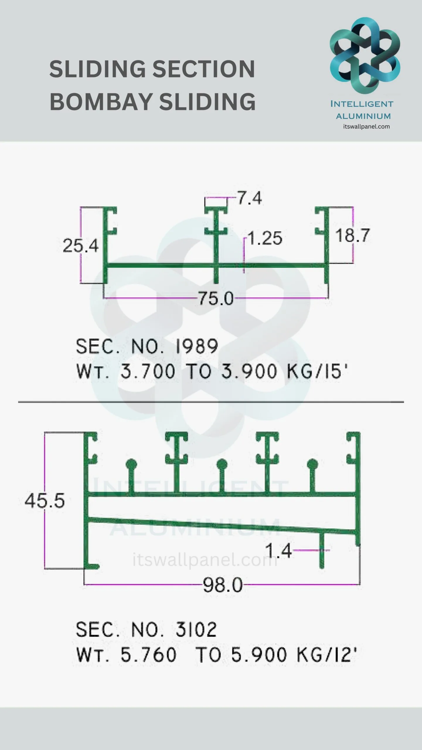 Aluminium Bombay Sliding Section - Image 11