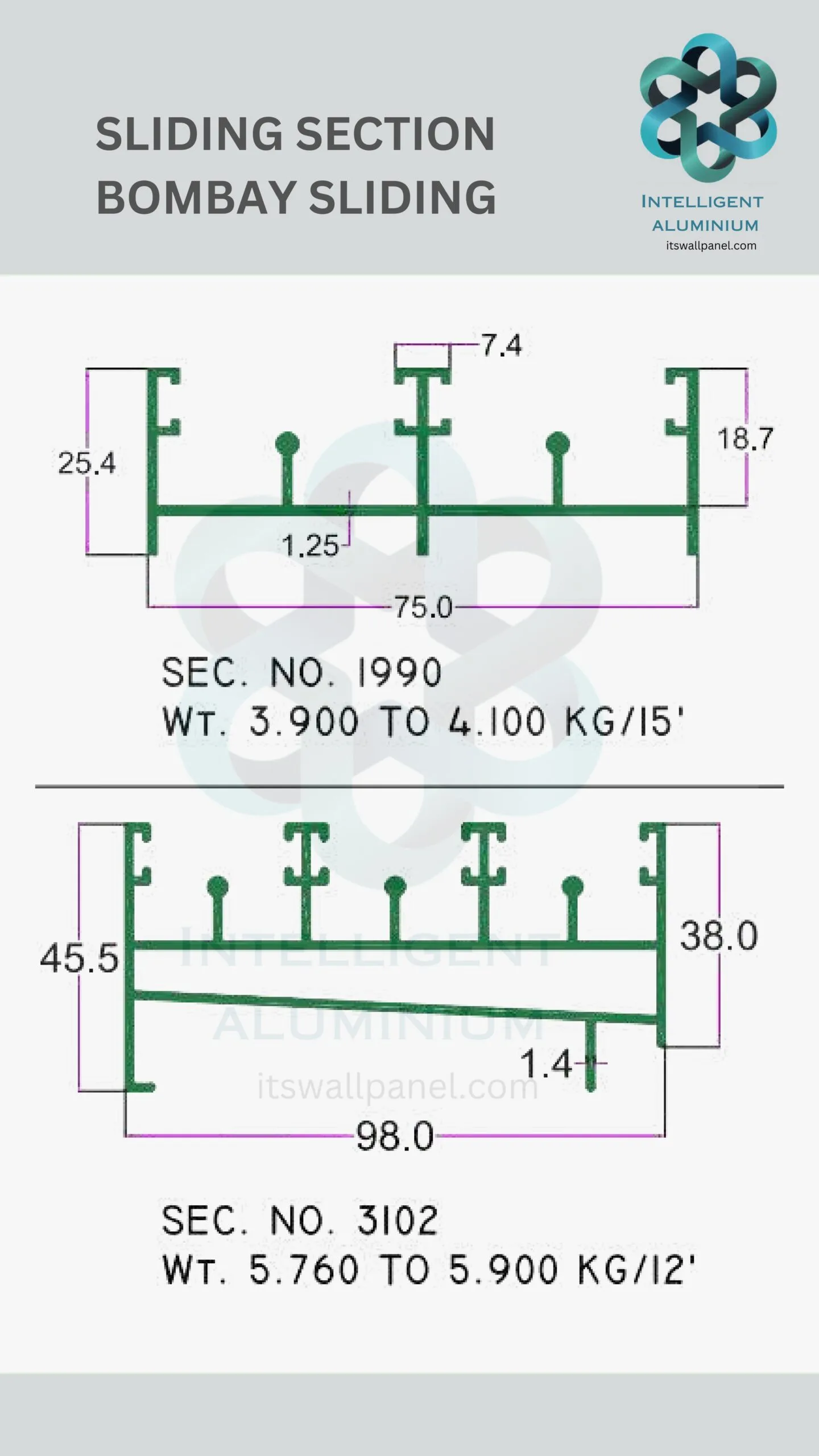 Aluminium Bombay Sliding Section - Image 12