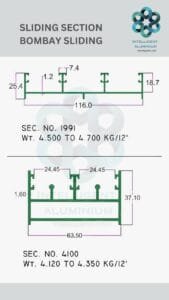 Aluminium Bombay Sliding Section Manufacturer ► Architectural Aluminium Extrusion