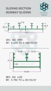 Aluminium Bombay Sliding Section Manufacturer ► Architectural Aluminium Extrusion