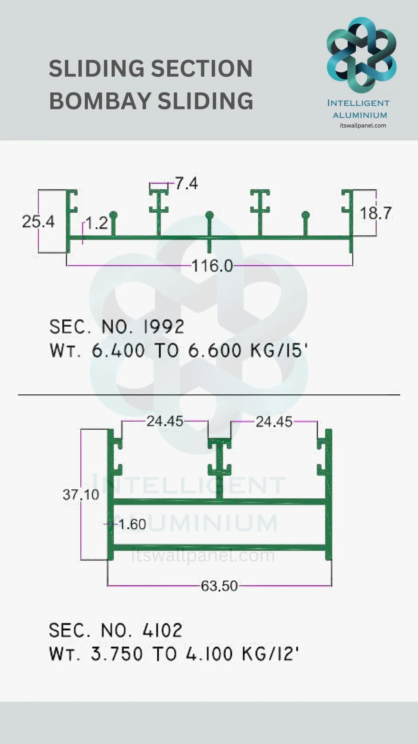 Aluminium Bombay Sliding Section - Image 14