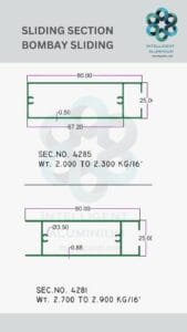 Aluminium Bombay Sliding Section Manufacturer ► Architectural Aluminium Extrusion