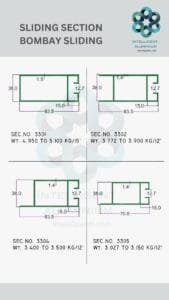 Aluminium Bombay Sliding Section Manufacturer ► Architectural Aluminium Extrusion