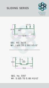 Aluminium Bombay Sliding Section Manufacturer ► Architectural Aluminium Extrusion