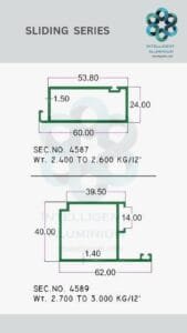 Aluminium Bombay Sliding Section Manufacturer ► Architectural Aluminium Extrusion