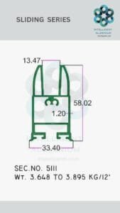 Aluminium Bombay Sliding Section Manufacturer ► Architectural Aluminium Extrusion