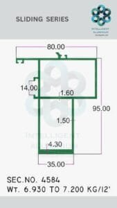 Aluminium Bombay Sliding Section Manufacturer ► Architectural Aluminium Extrusion