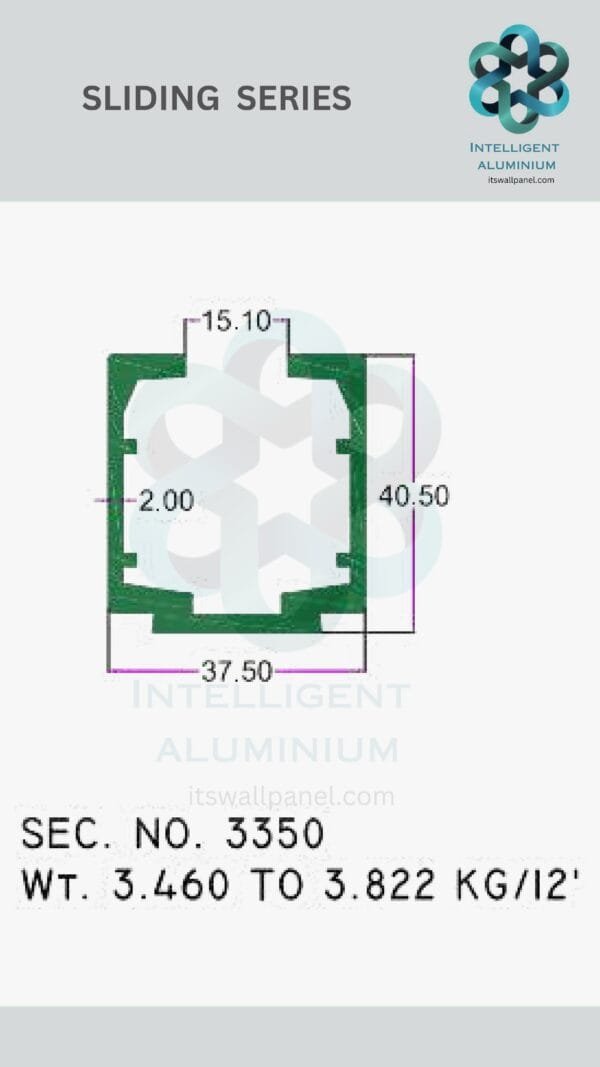 Aluminium Bombay Sliding Section ► Architectural Aluminium Extrusion
