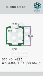 Aluminium Bombay Sliding Section Manufacturer ► Architectural Aluminium Extrusion