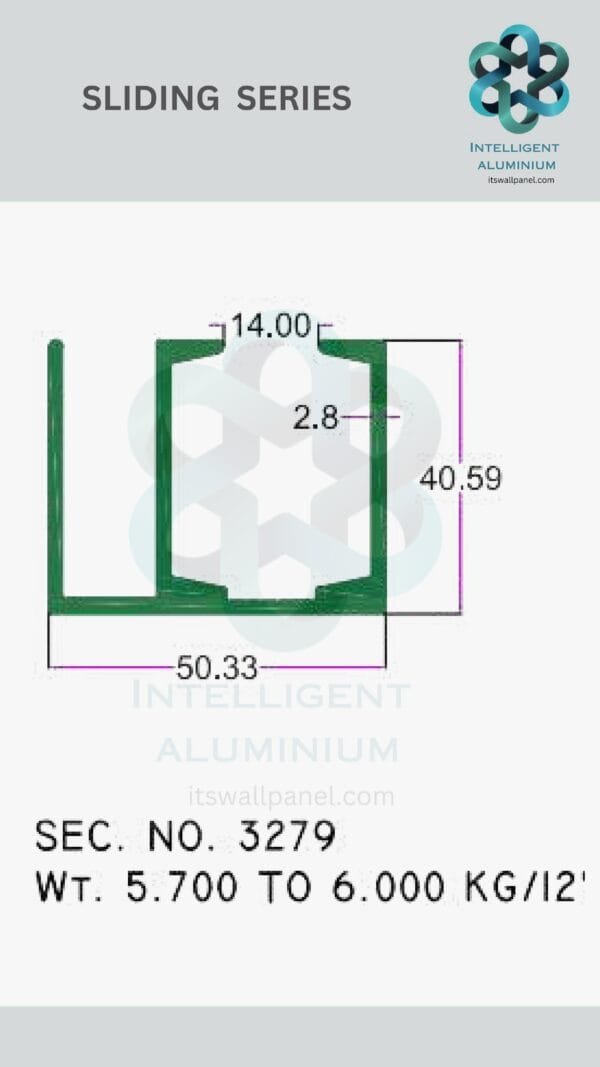 Aluminium Bombay Sliding Section ► Architectural Aluminium Extrusion