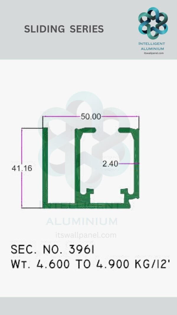 Aluminium Bombay Sliding Section ► Architectural Aluminium Extrusion