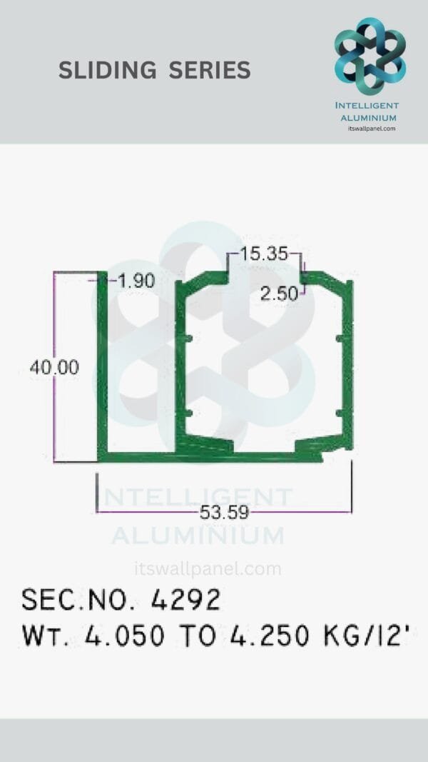 Aluminium Bombay Sliding Section ► Architectural Aluminium Extrusion