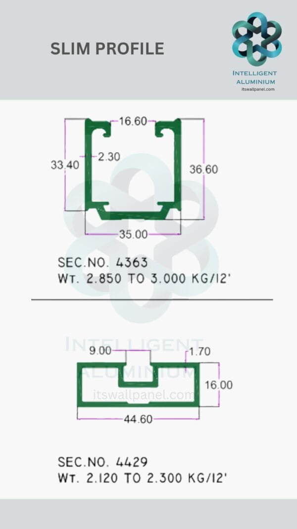 Aluminium Slim Door & Windows Section