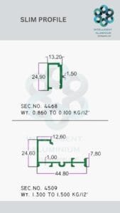 Slim Doors, Windows & Partition Section Manufacturer ► Architectural Aluminium Extrusion
