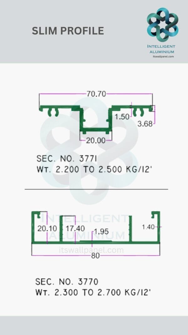 Aluminium Slim Door & Windows Section