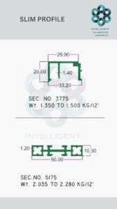 Slim Doors, Windows & Partition Section Manufacturer ► Architectural Aluminium Extrusion
