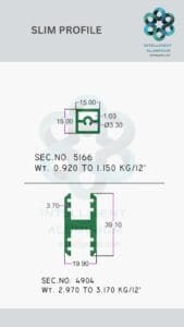 Slim Doors, Windows & Partition Section Manufacturer ► Architectural Aluminium Extrusion