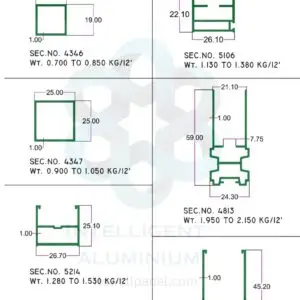 Aluminium Windows Section ► Architectural Aluminium Extrusion Aluminium Windows Section ► Architectural Aluminium Extrusion