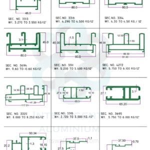 27 MM  Sliding Windows Section ► Architectural Aluminium Extrusion 27 MM Sliding Windows Section ► Architectural Aluminium Extrusion