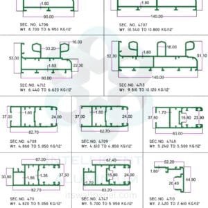 37 MM  Sliding Windows Section ► Architectural Aluminium Extrusion 37 MM Sliding Windows Section ► Architectural Aluminium Extrusion