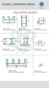 WINDOW MESH_008 ► Architectural Aluminium Extrusion Aluminium Sliding Doors & Windows Section Manufacturer ► Architectural Aluminium Extrusion