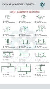 30 MM Casement Section ► Architectural Aluminium Extrusion Aluminium Sliding Doors & Windows Section Manufacturer ► Architectural Aluminium Extrusion