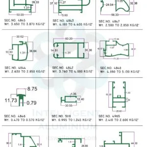 Sliding Windows Aluminium Section